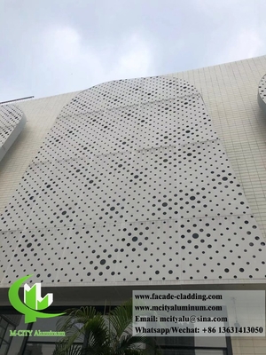 Metalen voorgevel, aluminiumplaat, geperforeerde gordijnwand voor gevelbekleding