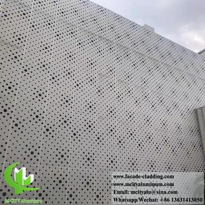 Metalen voorgevel, aluminiumplaat, geperforeerde gordijnwand voor gevelbekleding