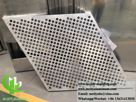 Scherm voor het perforeren van decoratieve patronen van aluminiummateriaal tegen roest