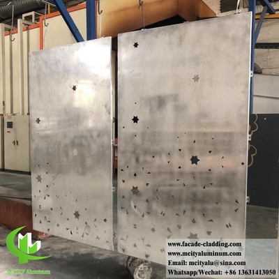 Scherm voor het perforeren van decoratieve patronen van aluminiummateriaal tegen roest