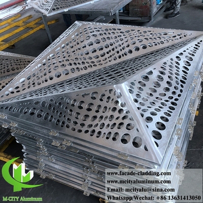 3D-vorm aluminium panelen voor hotel gevel op maat metaalplaat China fabrikant