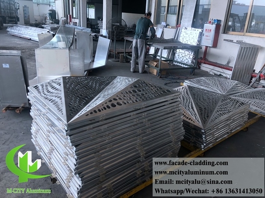 Metalen gevel bekleed met massief wandbekleding aluminium rustbestendige coating poeder bekleed