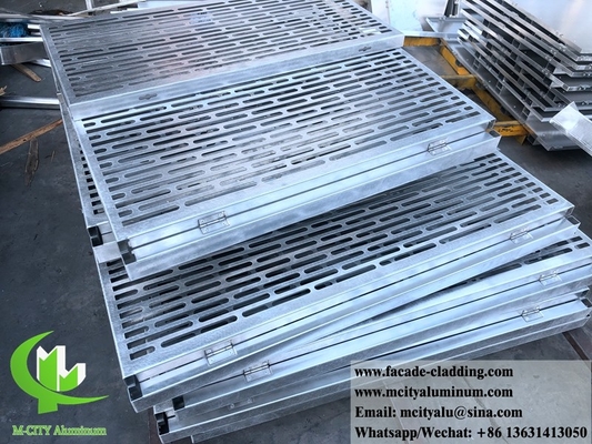Metalen schermen van massief aluminium voor de behuizing van gevels