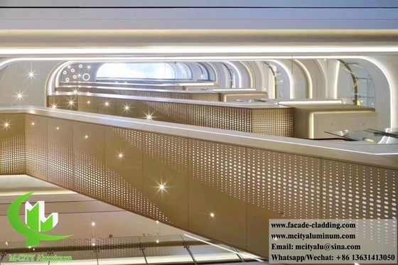 Architectonisch poederbedekt geperforeerd metaalplaat aluminium schermpaneel