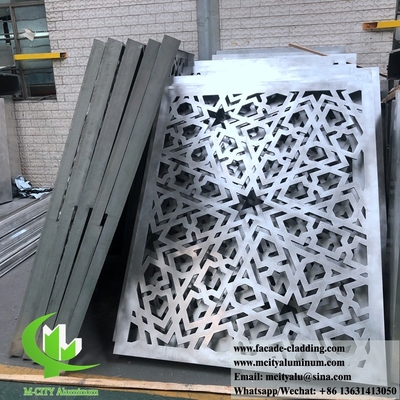 3D gevouwen aluminium panelen voor gebouw gevel aangepast metaalplaat