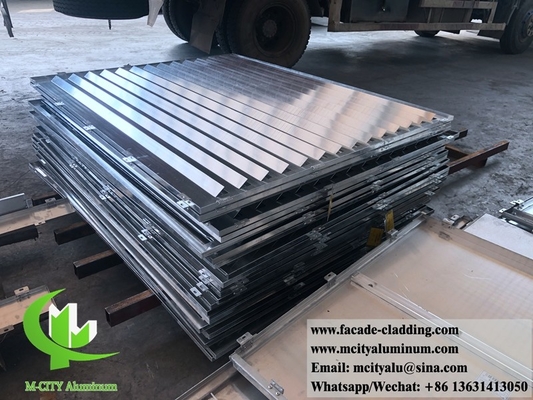 3D gevouwen aluminium panelen voor gebouw gevel aangepast plaat aluminium gevel