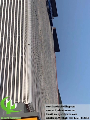 Metalen bekleding van geperforeerde aluminium gevels voor buitenwandbekleding, poederbedekt