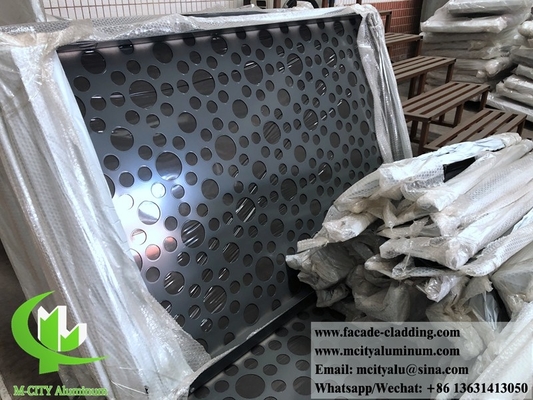 China 3 mm metalen geperforeerd aluminium paneel poeder gecoat aluminium massief paneel voor gevel