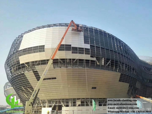 Aluminiumplaat fluorocarbonafgeperforeerde gordijnwand voor gevelbekleding leverancier in China
