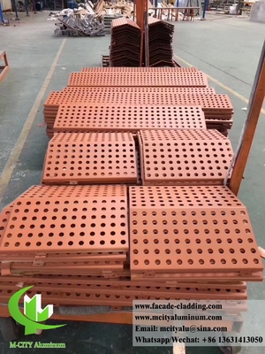 Metalen bekleding van geperforeerde aluminium gevels voor buitenwandbekleding, poederbedekt