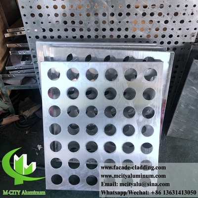 CNC-bekleding van aluminium fluorkoolstofgeperforeerde gordijnwand voor gevelbekleding