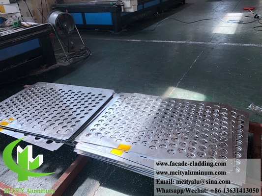 3D gevouwen aluminium panelen voor gebouw gevel aangepast metaalplaat