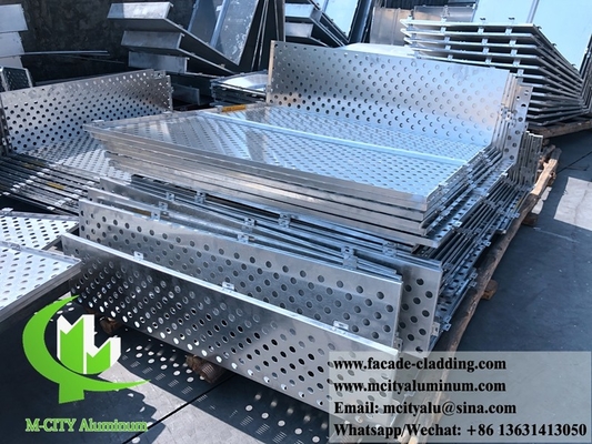Geperforeerde metalen gevels aluminium wandbekleding PVDF natuurkleur en roest