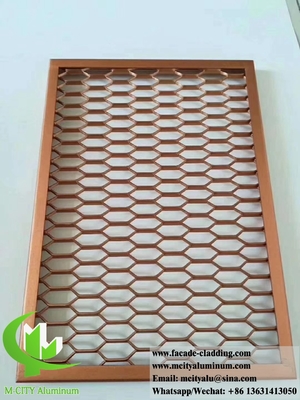 Metalen bekleding Aluminium mesh uitgebreid scherm Voor wandbekleding Gevelpanelen Decoratie