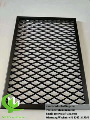 Metalen bekleding Aluminium mesh uitgebreid scherm Voor wandbekleding Gevelpanelen Decoratie
