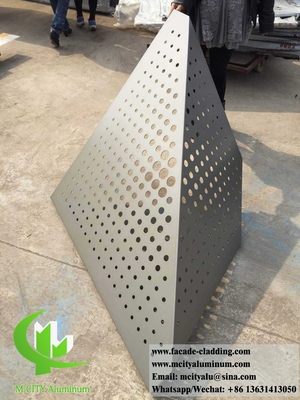 Steenkleurig aluminiumplaat massief wandbekleed paneel voor gevel duurzaam voor buiten