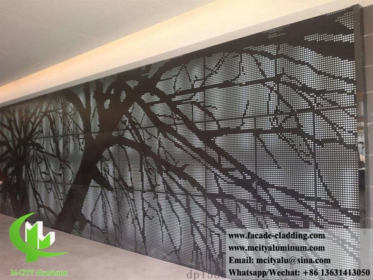 Geperforeerde metalen gevel aluminium bekleding poeder gecoat wit 3 mm