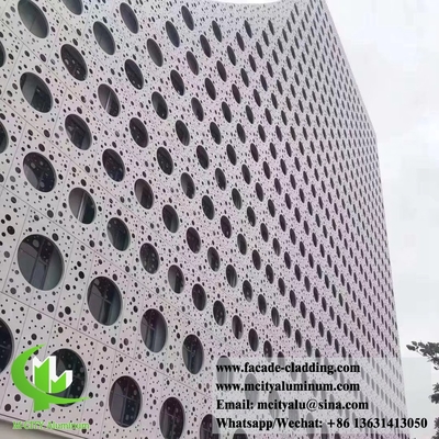 Geperforeerde metalen gevels schermpanelen aluminium bekleding leverancier in Guangzhou China