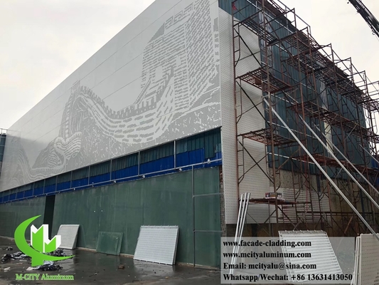 3 mm geperforeerd plaat met aluminium gevel bekleding project