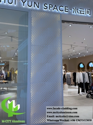 Gepoeferde bekleding van aluminium gevelpaneel met metaalplaatpoeder, bekleed met poeder voor winkelmuurversiering