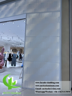 Gepoeferde bekleding van aluminium gevelpaneel met metaalplaatpoeder, bekleed met poeder voor winkelmuurversiering