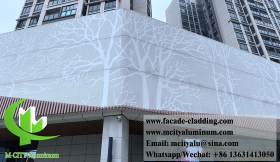 Antiroest geperforeerde metalen gevels aluminium bekleding panelen leverancier in China