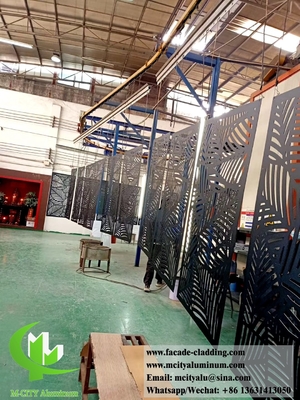 Lasergesneden aluminium gevels met metalen scherm aluminium wandbekleding met poederlaag