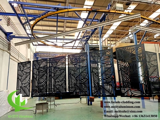 Metalen bekleding Aluminium gevels Metalen scherm voor wandbekleding poeder bedekt met zwart