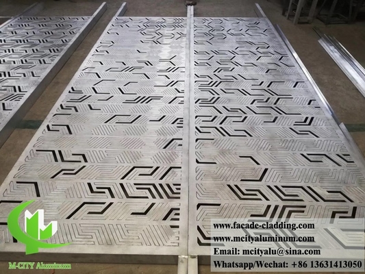 Metalen platen van aluminium voor wandbekleding, gevels, metalen holle panelen, met lasergesneden metalen scherm