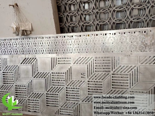 Externe lasersnijden Metalen geperforeerde bekleding Aluminium gevels voor de architecturale decoratie van gebouwen