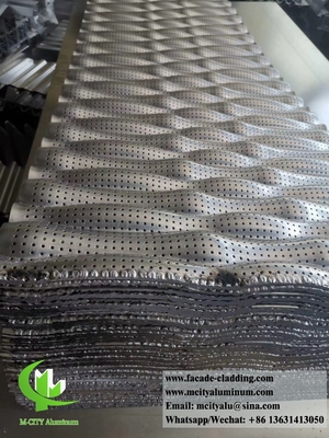 3D-exterieur Metalen geperforeerde bekleding Aluminium gevels voor architectonische decoratie van gebouwen