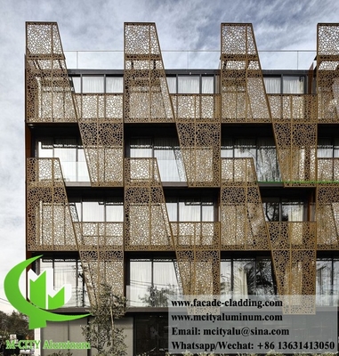 Externe lasersnijden Metalen geperforeerde bekleding Aluminium gevels voor de architecturale decoratie van gebouwen