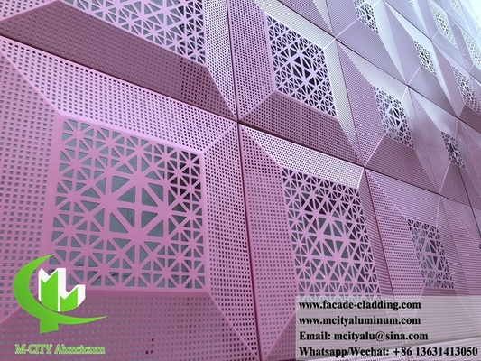 3D-vorm Geperforeerd met een vaste bekleding van aluminium metaalplaat met een roestvrij metaalscherm