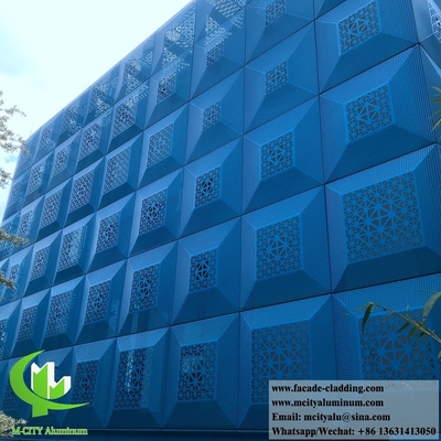 3D-vorm Geperforeerd met een vaste bekleding van aluminium metaalplaat met een roestvrij metaalscherm