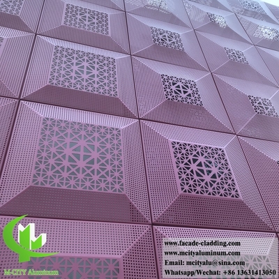 3D decoratieve geperforeerde plaat scherm panelen Aluminium bekleding panelen