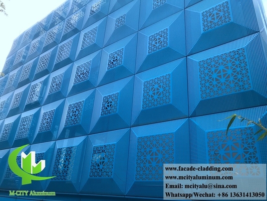 3D-vorm Geperforeerde wandbekleding aluminium plaat anti roest metalen scherm