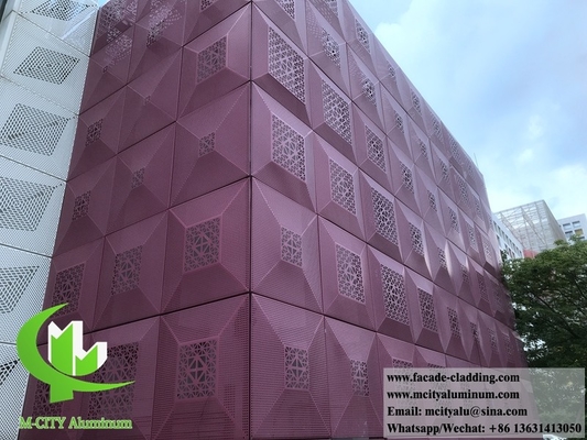 Metalen bekledingspanelen aluminium gevels perforatie met ronde gaten Leverancier in Guangzhou