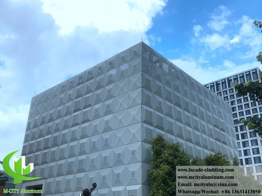 3D-vorm Geperforeerde wandbekleding aluminium plaat anti roest metalen scherm