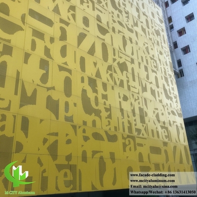 Metalen schermperforeren voor wandbekleding van massief aluminiumpaneel voor gevels