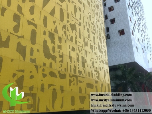 Metalen schermperforeren voor wandbekleding van massief aluminiumpaneel voor gevels