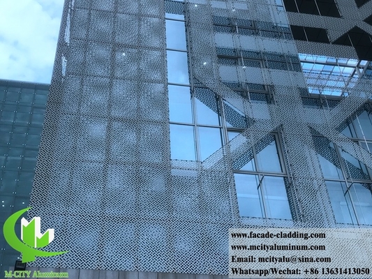 Lasergesneden metalen scherm met aluminium bekleding metalen gevels leveranciers