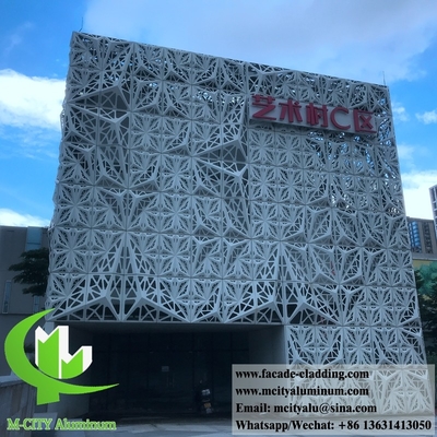 3D-vorm Geperforeerde wandbekleding aluminium plaat anti roest metalen scherm