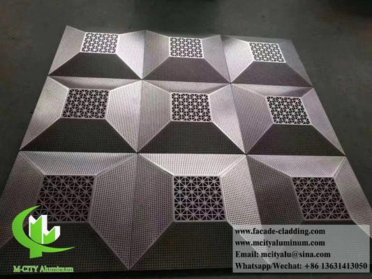 3D-vorm Geperforeerd met een vaste bekleding van aluminium metaalplaat met een roestvrij metaalscherm