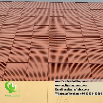 Metalen bekledingspanelen aluminium gevels perforatie met ronde gaten Leverancier in Guangzhou