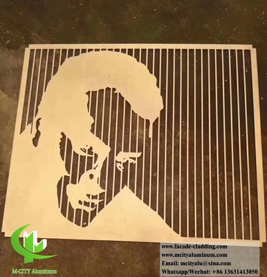 Metalen scherm aluminiumplaat laser gesneden ontwerp perforatie voor de decoratie van gebouwen