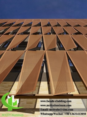 3D gevel metalen scherm perforatie plaat aluminium bekleding voor buitenversiering