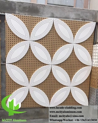 3D-vorm plaat metalen aluminium gevels perforatie plaat gouden kleur