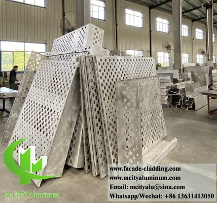 geperforeerd aluminium bekleding gevelpaneel 3 mm dik 1m x 2m gevouwen