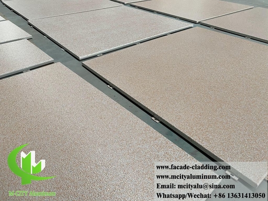 Steenkleurig aluminiumplaat massief wandbekleed paneel voor gevel duurzaam voor buiten