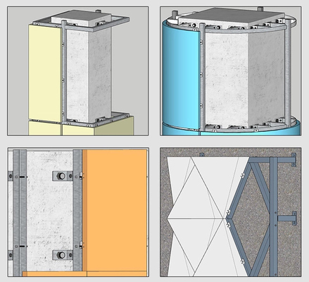 3D-metalen bekleding Aluminiumpanelen Metalen gevelsysteem Buitenversiering